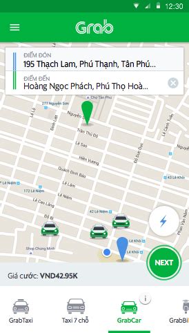 grabcar high fare locations.